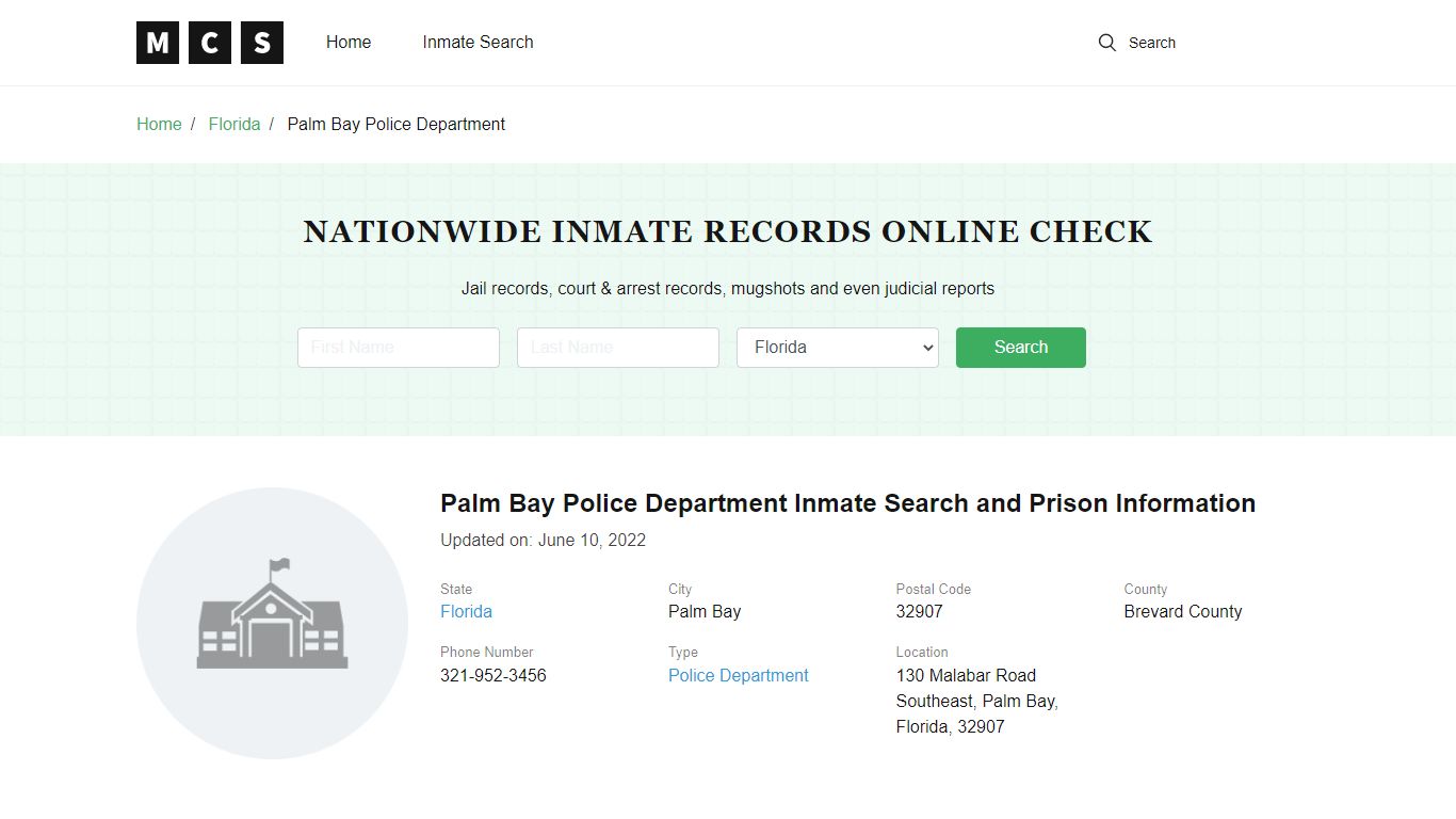 Palm Bay, FL Police and Jail Records - madisoncounty-sheriff.com